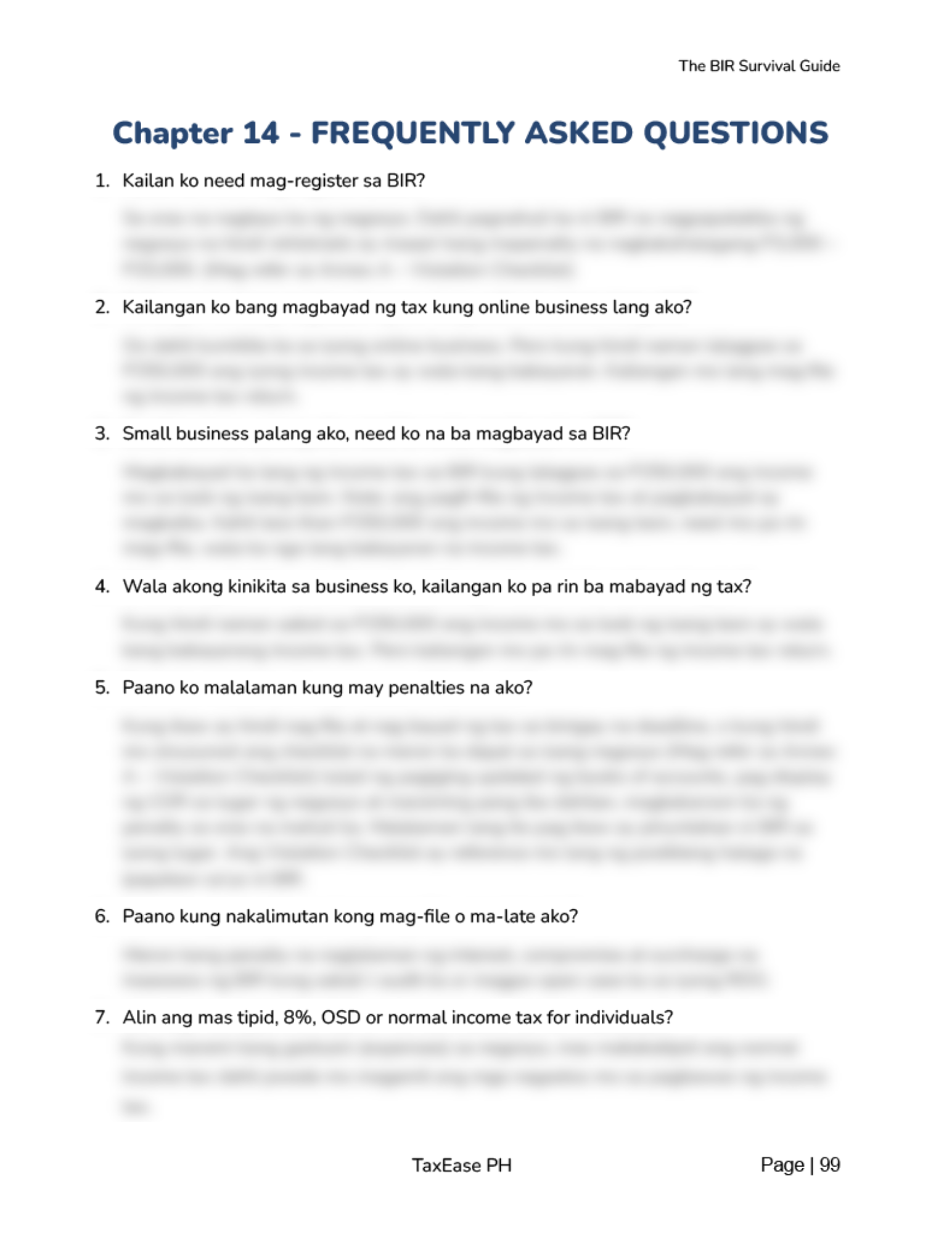 The BIR Survival Guide