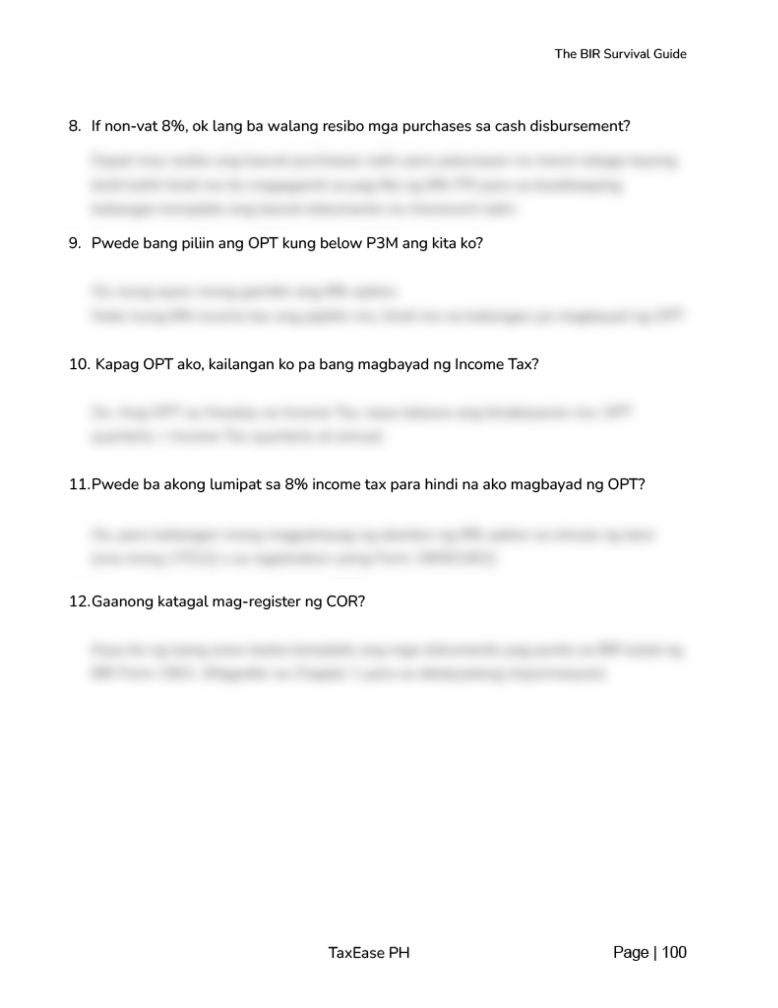 The BIR Survival Guide