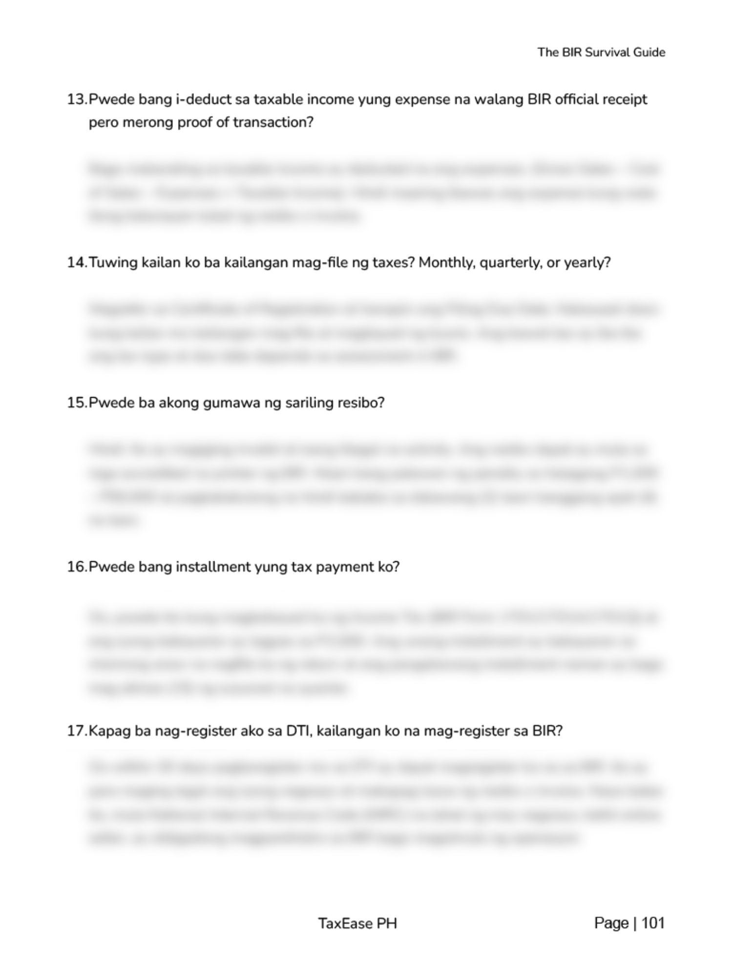 The BIR Survival Guide